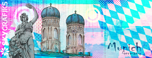 Munich Germany Illustration