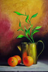 Oranges 2 - Oil on MDF Board